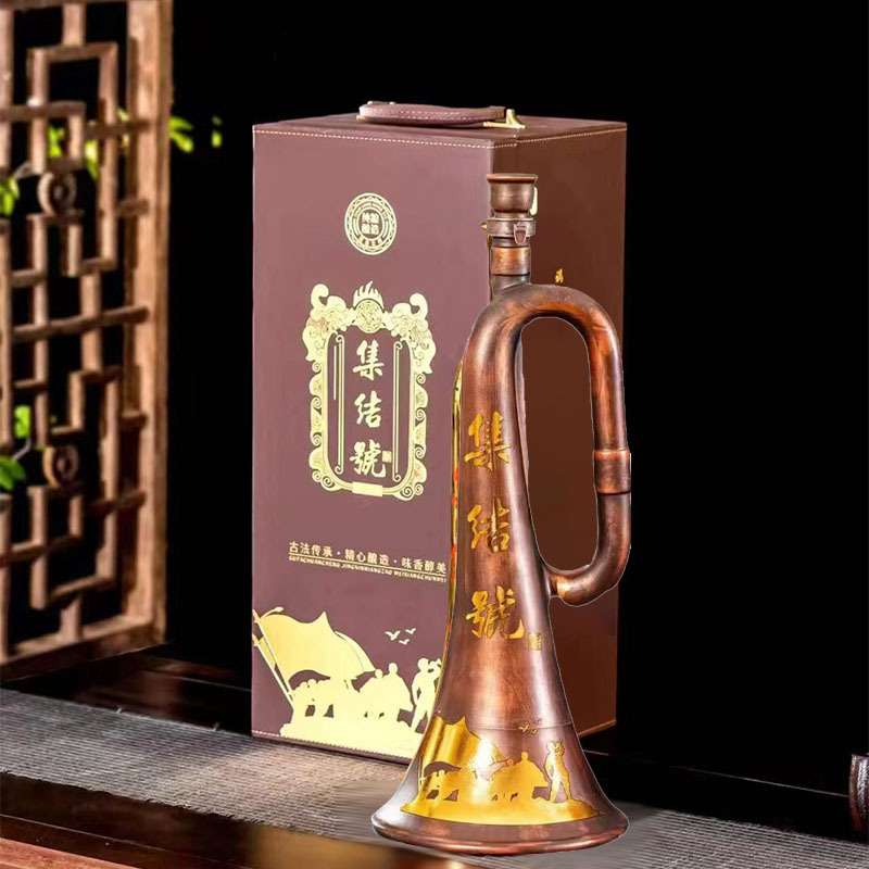 景德镇陶瓷酒瓶3斤装集结号酒坛子摆件酒具 家用密封散装酒壶新款