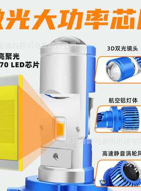 AKEX6 70Wh4led迷你1英寸双光透镜大灯 无损安装ledh4汽车前照灯