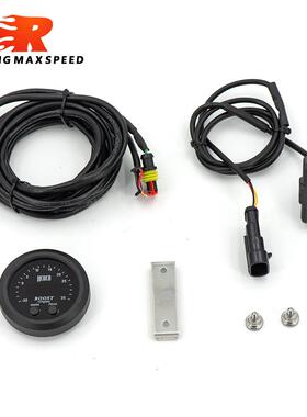 跨境汽车改装 52MM超薄圆形红光LED显示-30~35PSI真空压力仪表