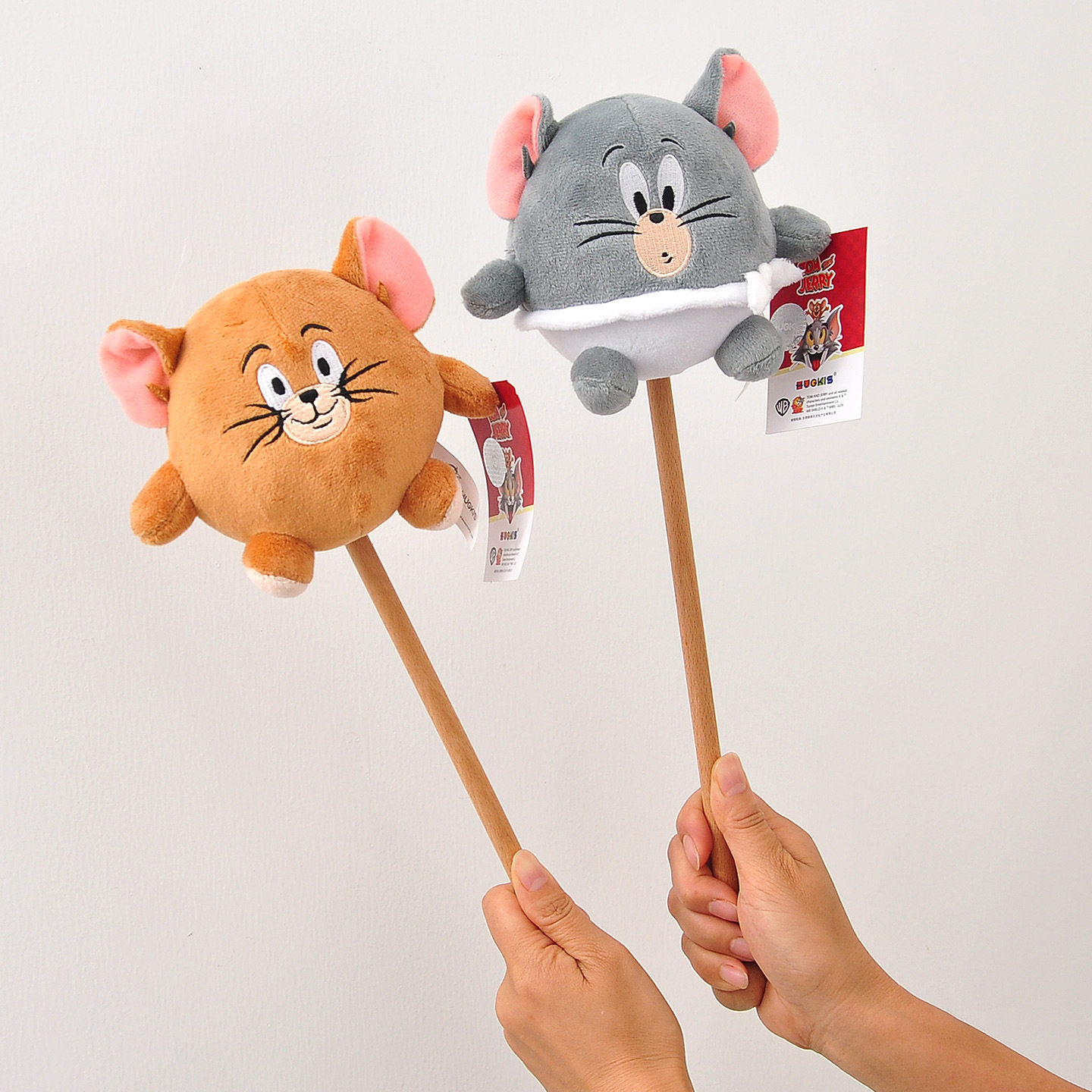 正版猫和老鼠毛绒玩具敲背捶腿舒适解压按摩锤可爱杰瑞鼠公仔玩具