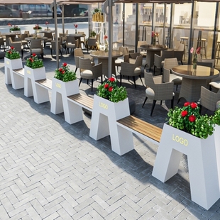 厂家直销围栏组合不锈钢户外花箱售楼部广场室外花池铁艺花箱组合