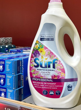 英国原装进口Surf专业版洗衣液热带百合温和去污持久留香大容量