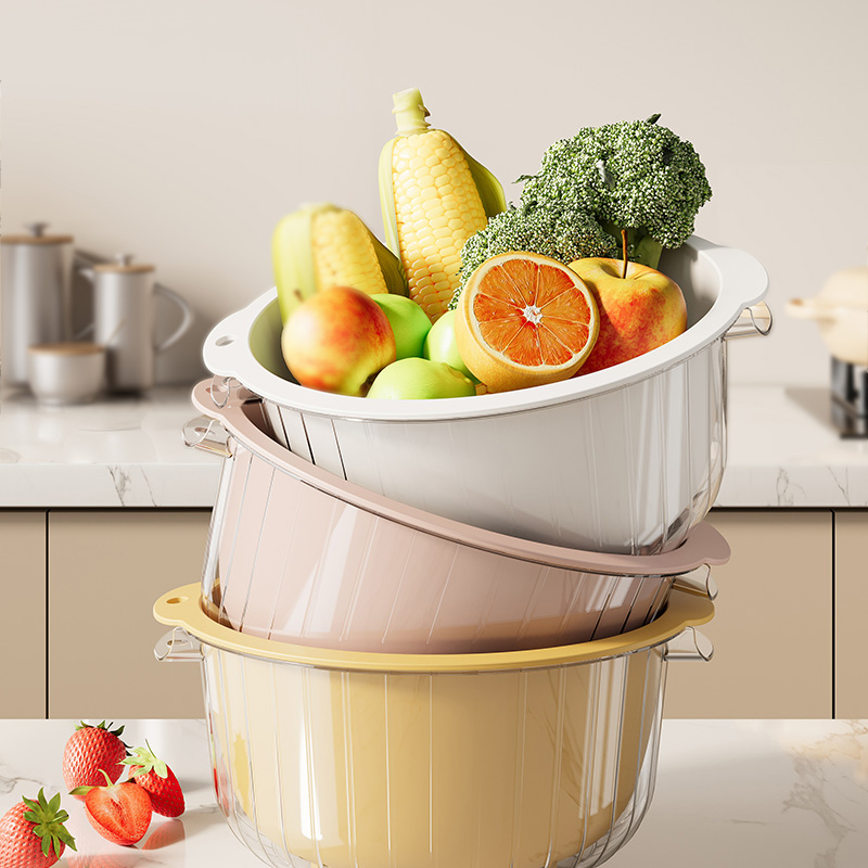 多巴胺双层淘菜篮沥水篮