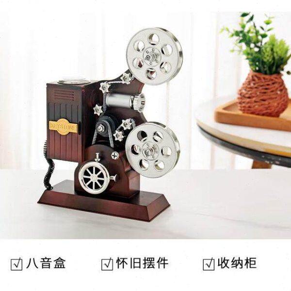 旋转】八音盒复古摆件玩机节圣诞【礼物生日放映控音乐盒创意礼物