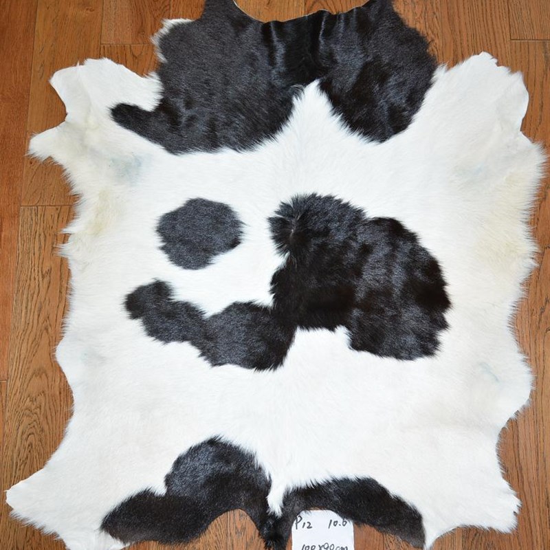 真皮毛一体整张奶牛皮地毯 小牛皮P12胎牛皮P地垫 客厅茶几样板间