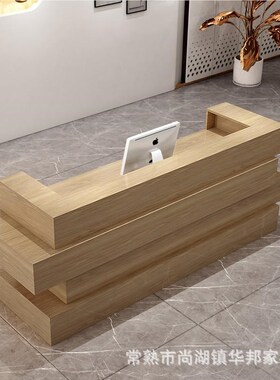 新中式服台装店实木收银台房健身酒店SYGT-08吧司美容院公前台接