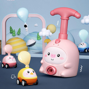 2025火爆网红恐龙小猪空气动力车飞天气球车宝宝益智男孩儿童玩具