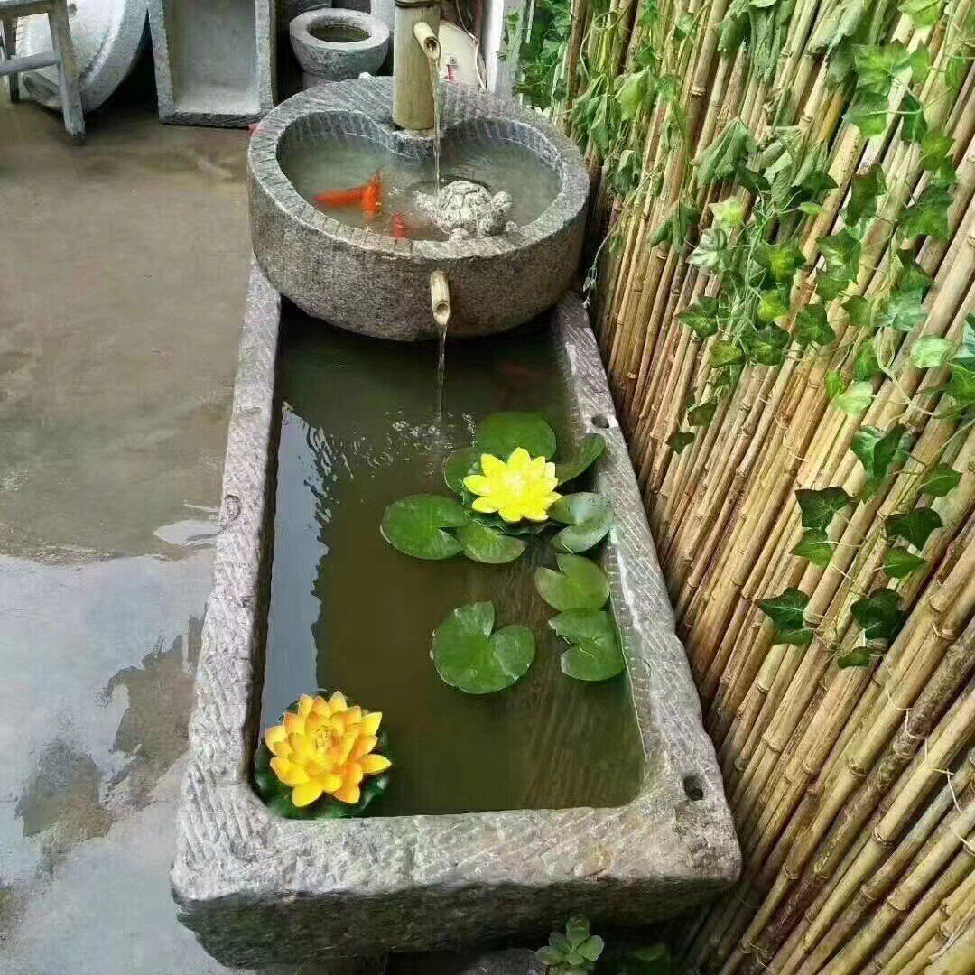 景区复古塑料仿石石器农村石碾子园林旧碾盘流水摆件滚塑模具加工