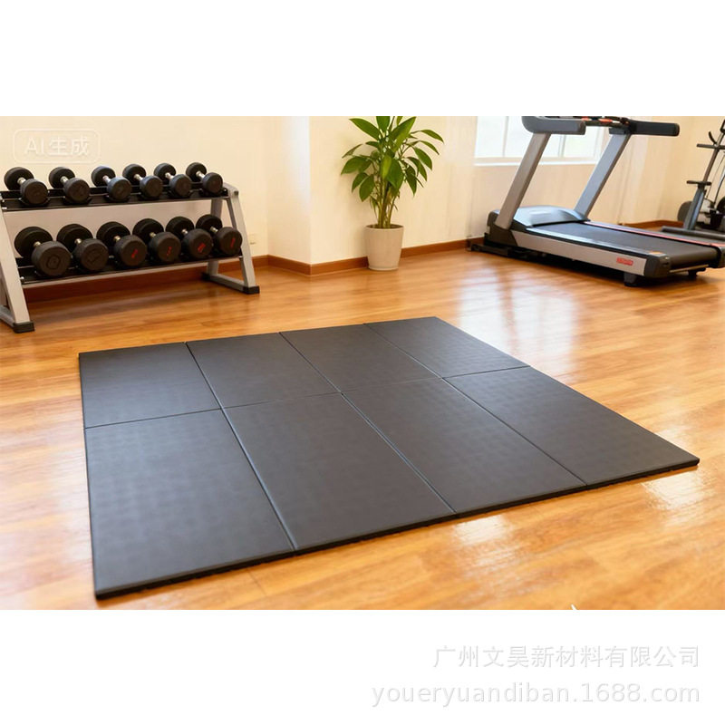 健身房装修 室内防滑地板 既能隔音又减震 炫彩橡胶地板