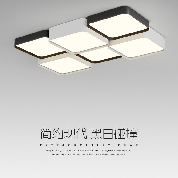 几何长方形LED吸顶灯节能网红