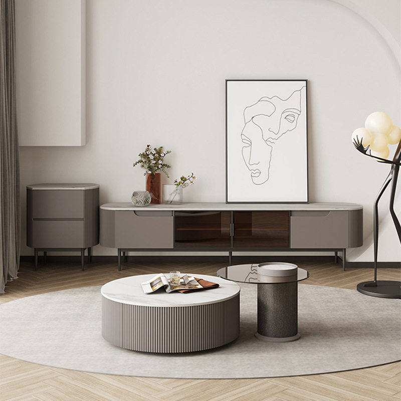 意式极简电视柜茶几组合轻奢岩板现代简约风格客厅地柜设计师家具,电子元器件市场,电线扎带/束线带,淘宝优惠券,粉丝福利购,淘宝优惠卷