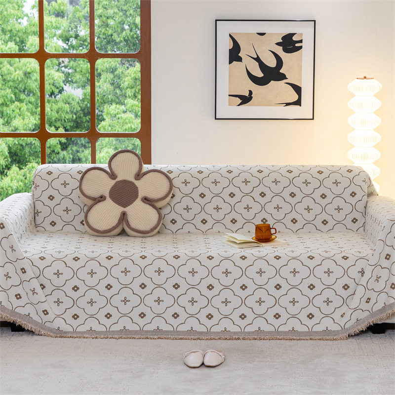 全包高级感四季通用全盖一体式盖毯子雪尼尔沙发巾防滑盖布沙发垫