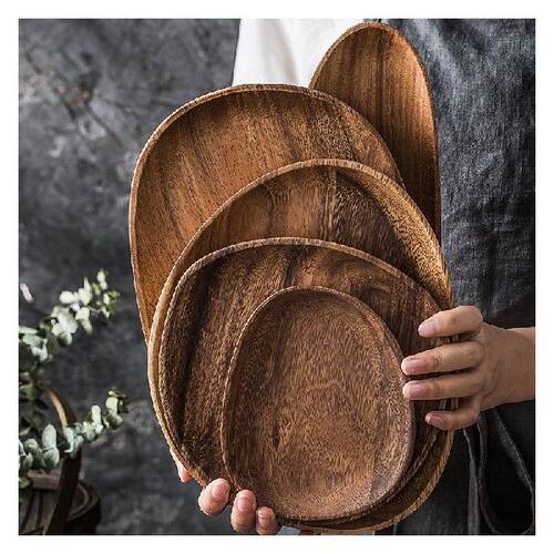 极速1PCb Whole Wood lovesickness Irregular Oval Solid Wood P