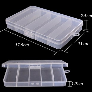 极速Plastic Fiishing Box 5 Compartments Fishing Accessories