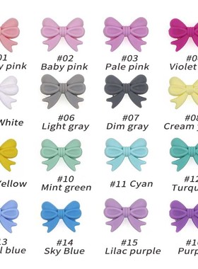 极速wholcesale 5/10/20pcs Silicone Butterfly Bow Knot Beads
