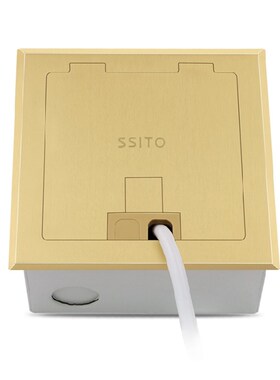 极速开启式五孔六孔电源网络RJ45E电话地插 侧插隐藏式全铜防水地