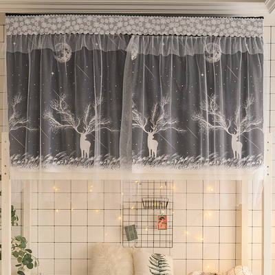 极速学生宿舍床帘蚊帐纱帐寝室半遮光帘子上铺P下铺男生女生遮挡