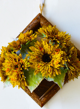 新品墙面b装饰挂件墙上田园风创意挂饰餐厅酒吧墙壁装饰仿真花绿