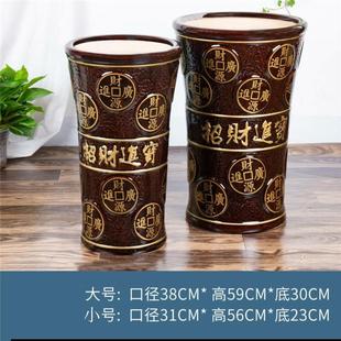 极速细高a型花盆陶瓷大号高筒金钱树发财树室内外客厅落地花盆特