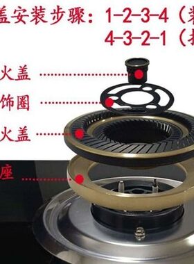 新品煤气灶配f件大全通用煤气灶配件火盖100#嵌入式分火器炉头钢
