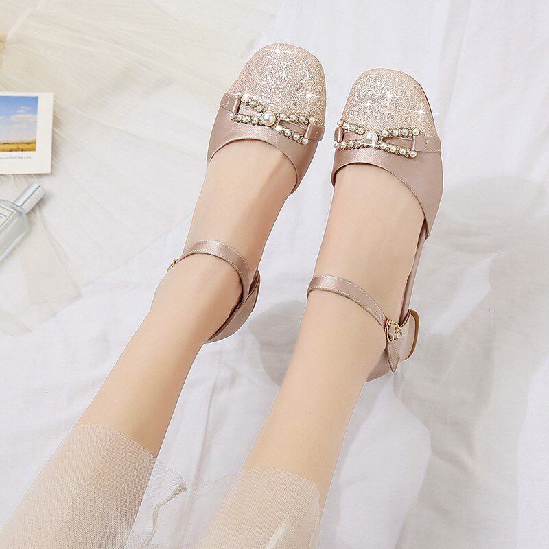 新品女童公主鞋春夏新款中大童演出走秀礼服N鞋子水晶鞋女儿童高