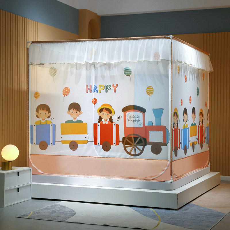 极速A类新款坐床式蚊帐防摔家用1.C5卧室1.8m2三开门加厚加密回底,床上用品,蚊帐,淘宝优惠券,粉丝福利购,淘宝优惠卷