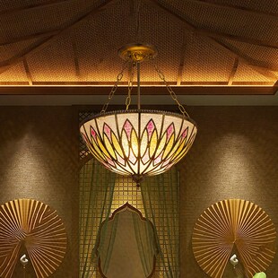 极速东南亚风格 酒店会所复古工业风灯饰餐厅客 铁艺m吸顶吊灯泰式