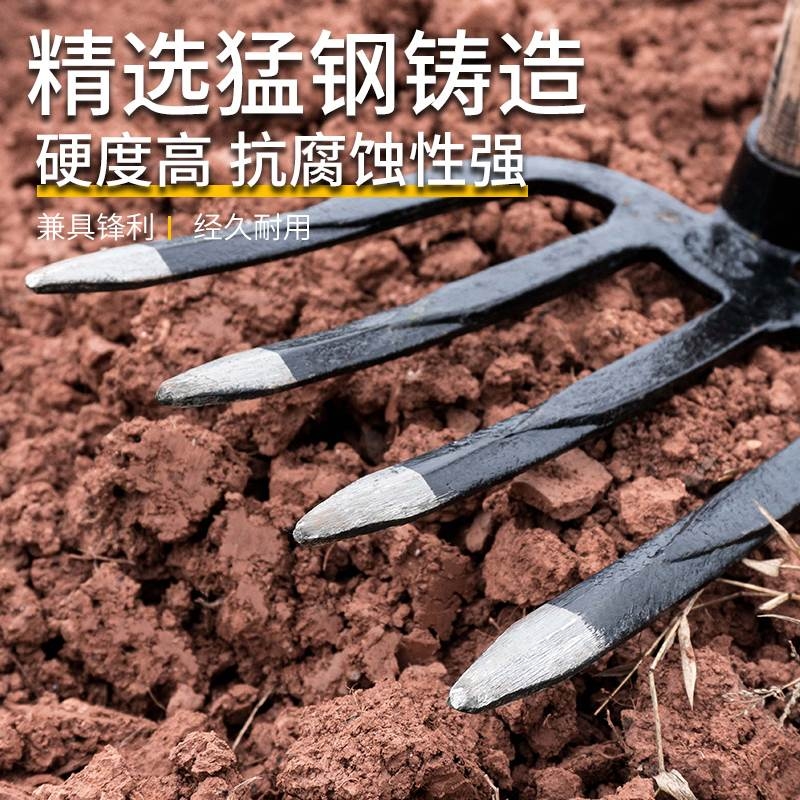 极速铁耙子松土农具n锄头刨地锄地翻地犁地园艺翻土耕地挖加厚全