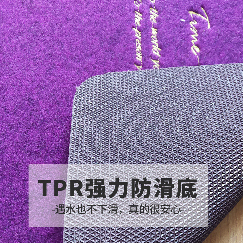 极速门口地垫 进门厨房家用入户门地垫简约绒面防V滑垫脚垫吸水地
