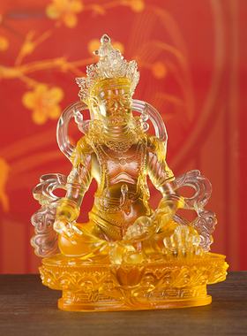 极速古法琉璃黄财神佛像五姓财神白财H神红财神绿财神黑财神琉璃