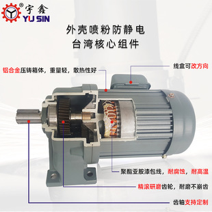 极速广东齿轮减速电机7o5 交流齿轮减速马 3700W三相中型GH卧式