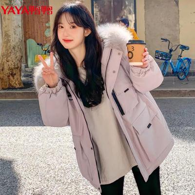 鸭鸭短款羽绒服女款冬季2