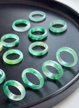 天然翡翠戒指女款独龙玉戒指