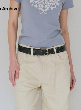 【金主恩同款】Millo Archive2025新款女士牛皮腰带真皮哑光简约