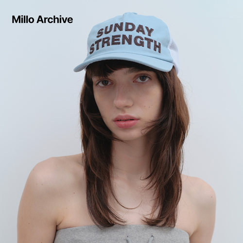 Millo Archive美式韩版潮棒球帽子休闲复古百搭女士简约字母遮阳