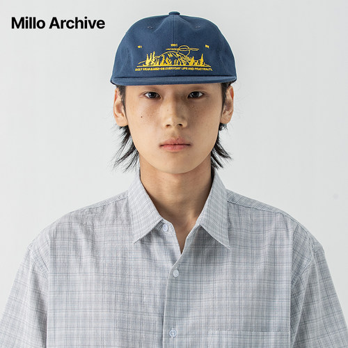 Millo Archive棒球帽子复古纯色男女街头潮帽棒球字母时尚百搭