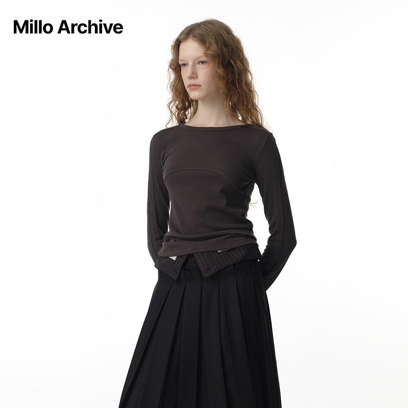 正肩显瘦长袖T恤MilloArchive