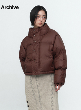 Millo Archive冬季新款女通勤宽松短羽绒服保暖立领鸭绒肯豆百搭