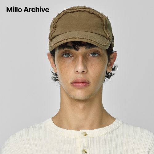 Millo Archive25秋冬复古毛边棒球帽男女休闲鸭舌帽潮流帽子做旧