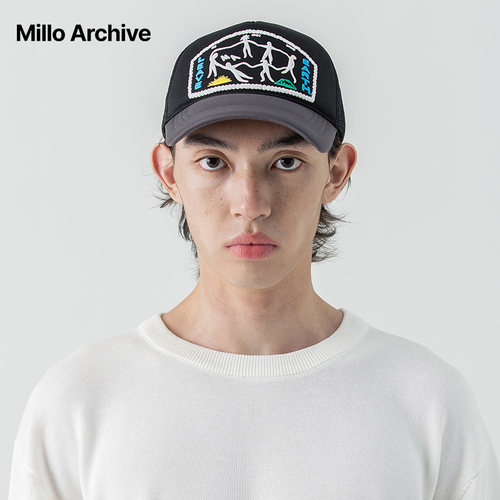 Millo Archive棒球帽子夏季美式复古时尚男女同款潮百搭简约遮阳