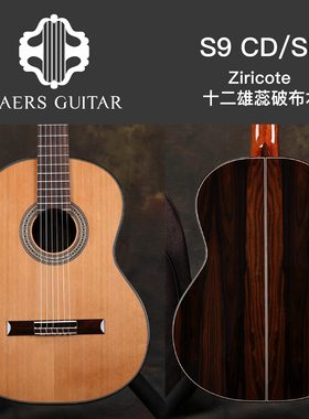 Saers S9 Classical Guitar 古典吉他, 网梁, 十二雄蕊破布木