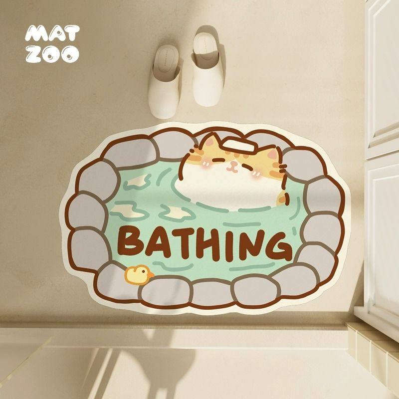 软硅藻泥浴室地垫吸水速干卫生间防滑脚垫易打理厕所卡通地毯可爱,个性定制/设计服务/DIY,地毯/地垫定制,淘宝优惠券,粉丝福利购,淘宝优惠卷