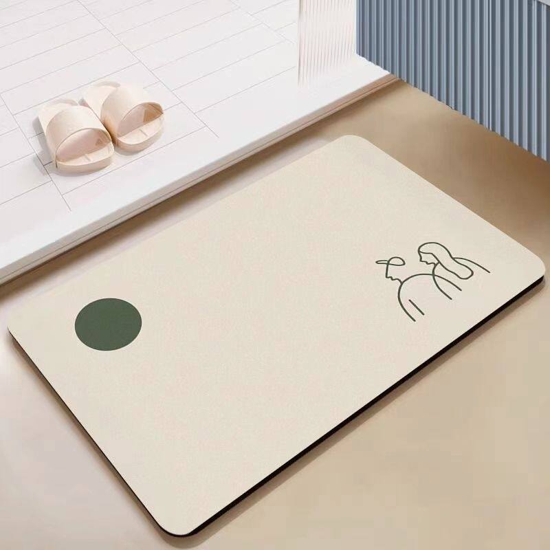 可定制尺寸硅藻泥软地垫浴室卫生间门口吸水速干防滑脚垫子洗手间