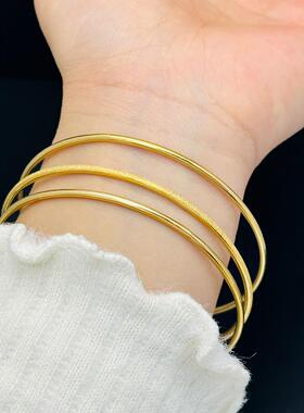三生三世手镯女时尚百搭手环韩版潮流钛钢不掉色金色饰品简约轻奢