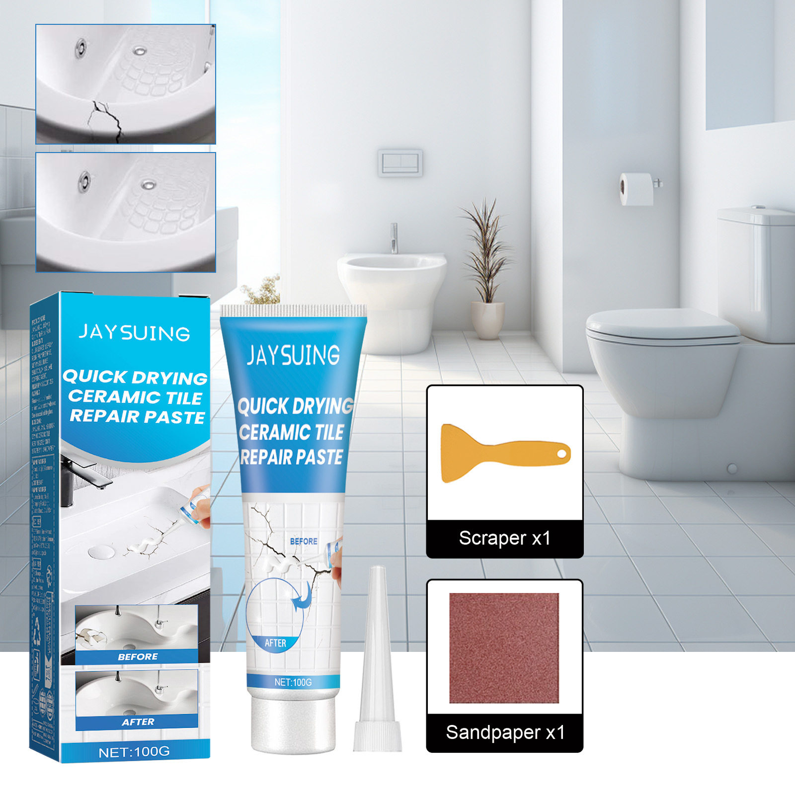 Jaysuing瓷砖修补胶浴缸大理石