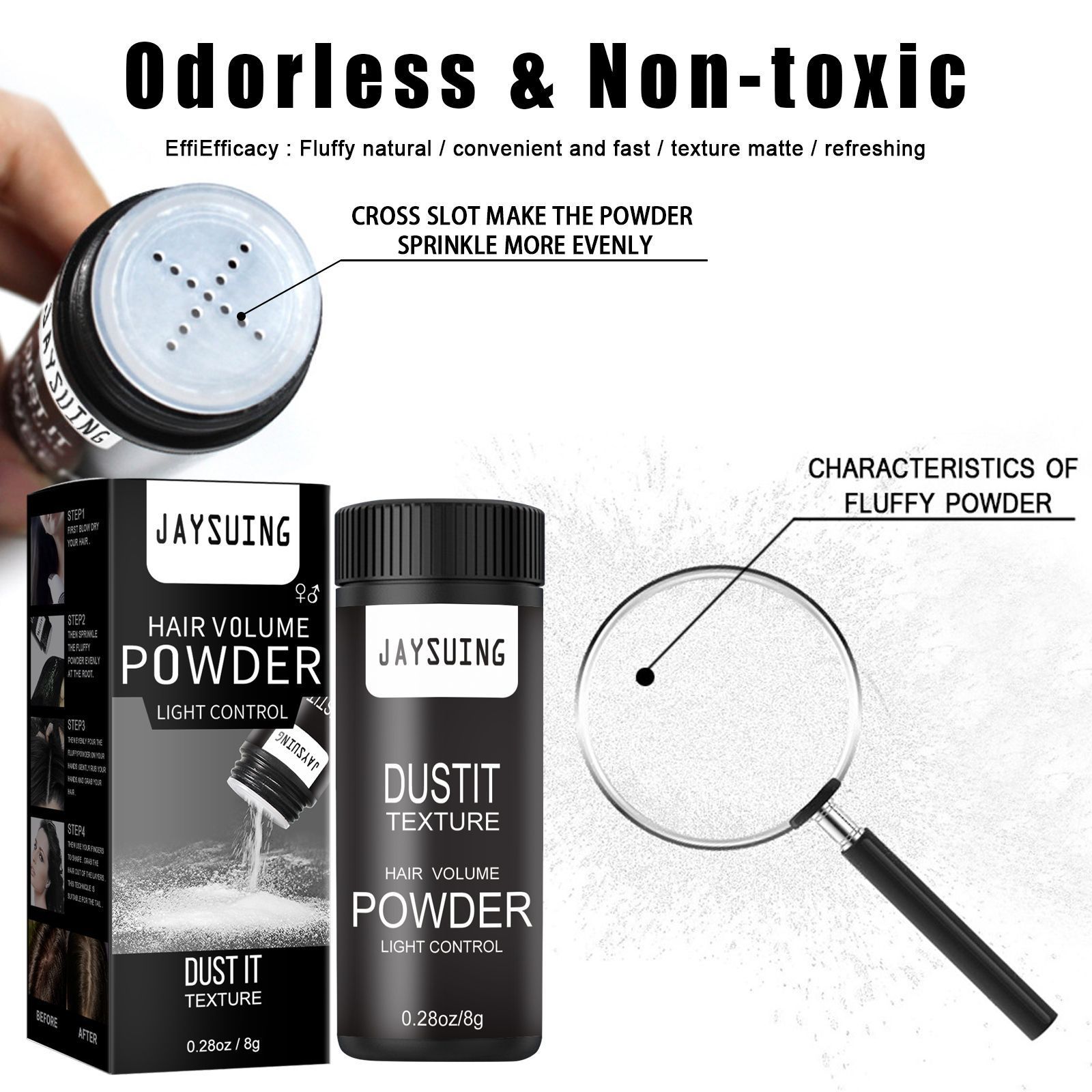 Jaysuing头发蓬松粉男女造型护理