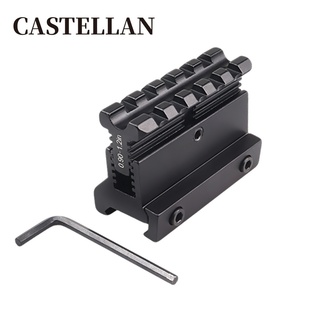 60mm增高可调导轨条瞄底座 全金属增高导轨5槽瞄准镜增高支架