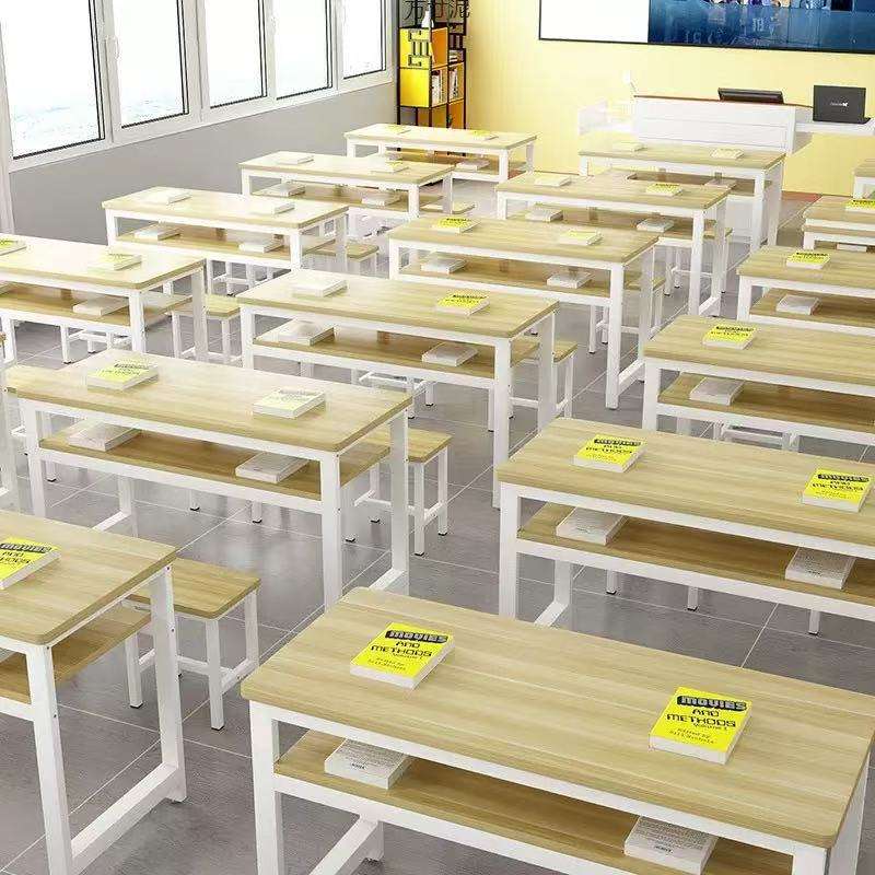 课桌椅培训班午托班餐桌长条桌双人位学校学习补课辅导桌组合