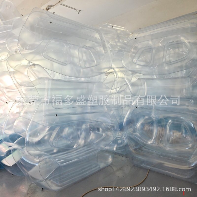 厂家现货户外野营透明PVC充气双人沙发网红拍照靠背充气沙发座椅