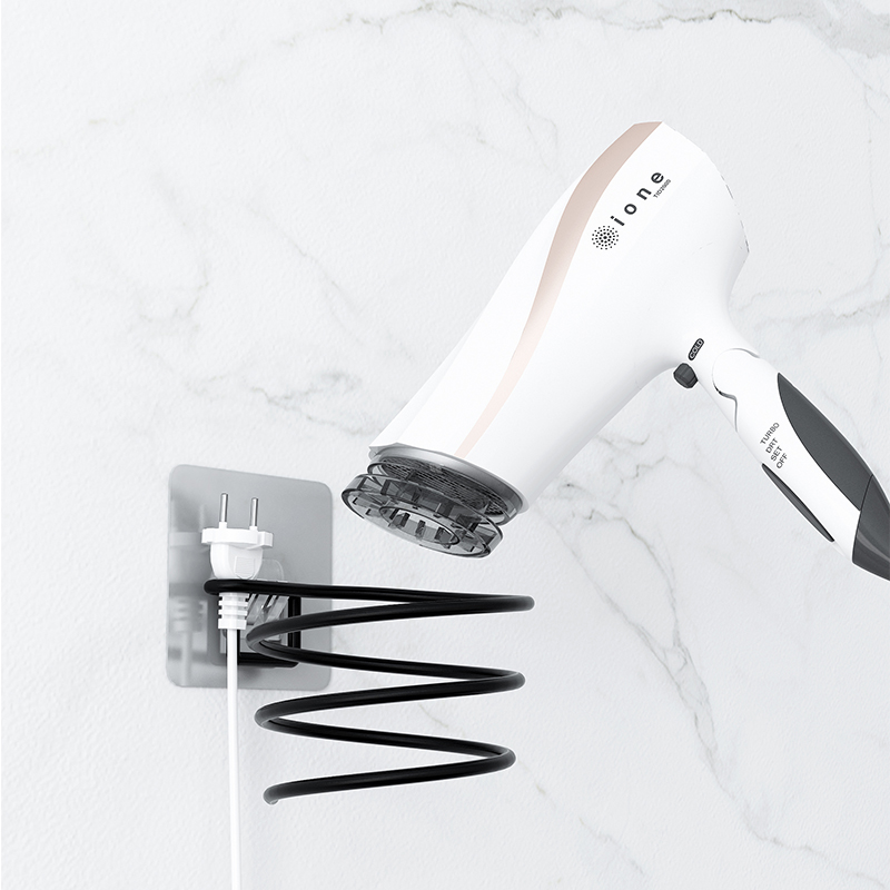 速发免钉电吹风打置物架浴室间所卫生间风机洗手厕免机孔壁挂式大